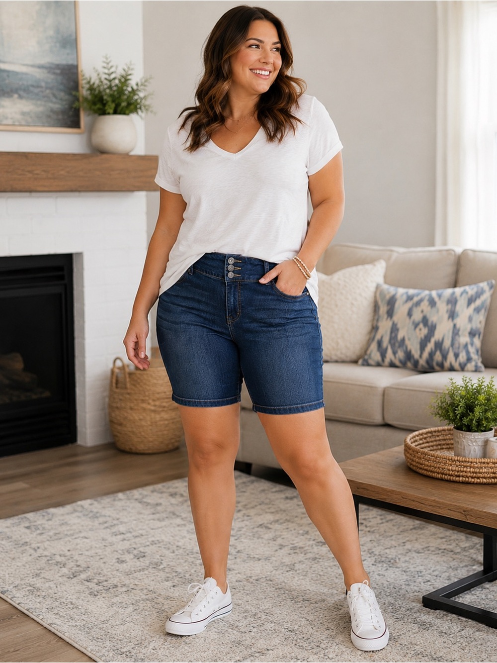 👖 Torrid Denim Bombshell Bermuda Shorts Size 16 | NWOT | Stretch | 11” Inseam